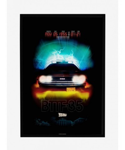 Back To The Future Delorean Clocktower Framed Poster $33.57 Posters