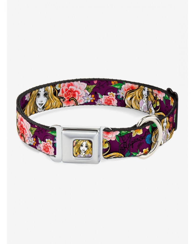 Disney Tangled Rapunzel Poses Seatbelt Buckle Dog Collar $11.45 Pet Collars