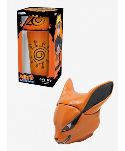 Naruto Shippuden Konoha Glass, Coaster, and Kurama 3D Mug Set $9.27 Mug Set