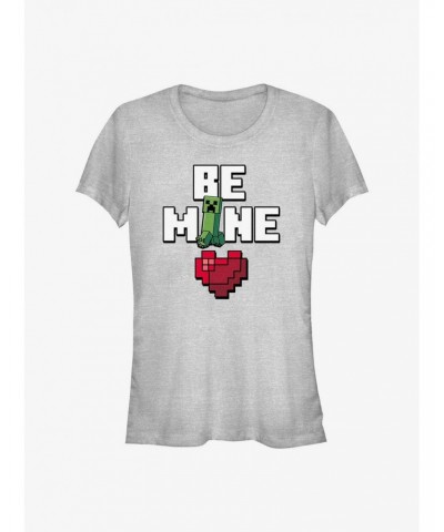 Minecraft Be Mine Girls T-Shirt $7.97 T-Shirts