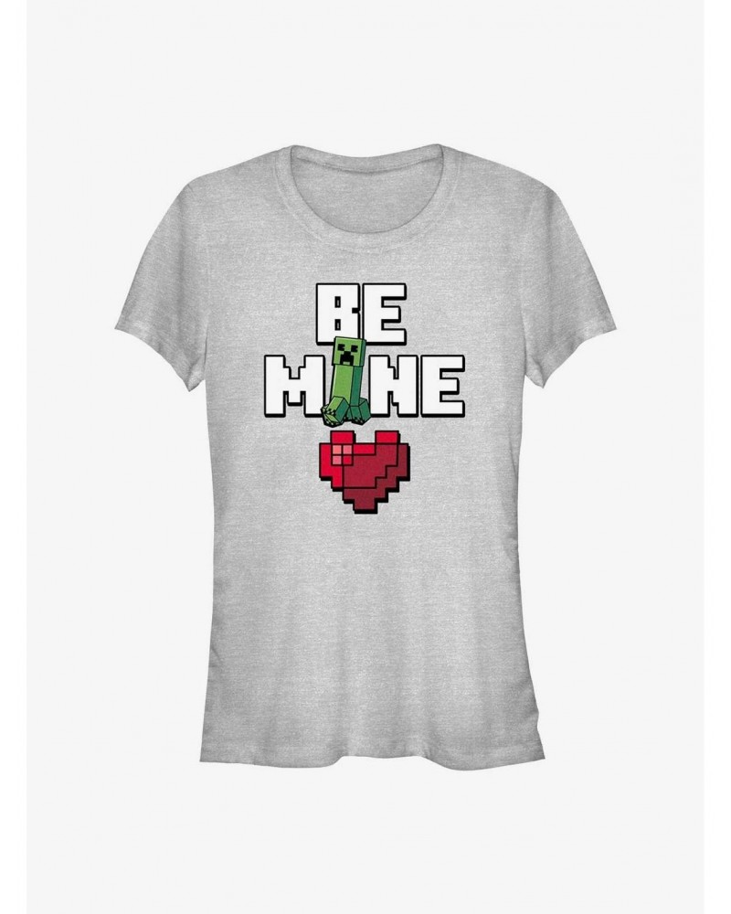 Minecraft Be Mine Girls T-Shirt $7.97 T-Shirts