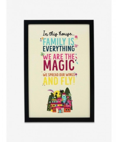 Disney Encanto In This House Rules Framed Wood Wall Decor $13.23 Décor