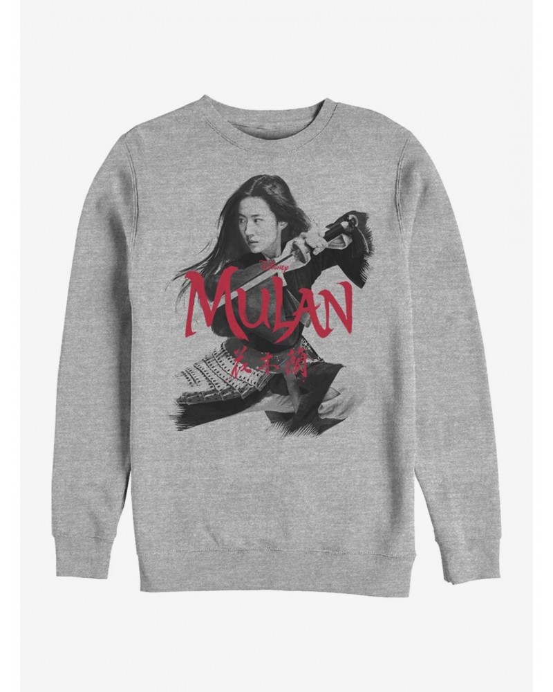 Disney Mulan Fighting Stance Crew Sweatshirt $10.63 Sweatshirts