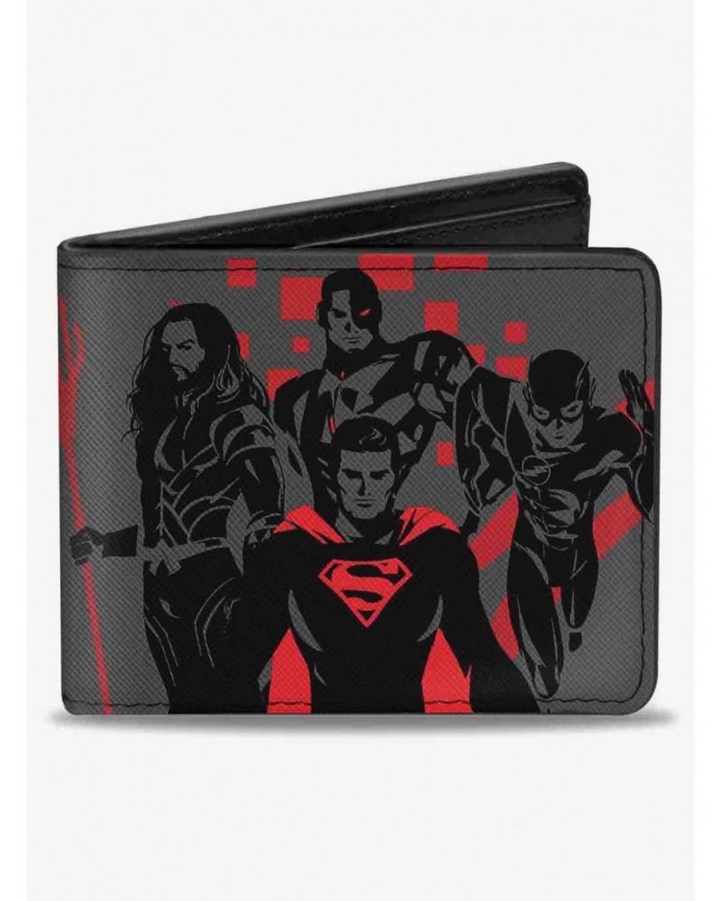 DC Comics Justice League 2017 4 Superhero Group Batman Pose Bifold Wallet $7.52 Wallets