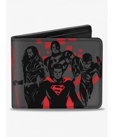 DC Comics Justice League 2017 4 Superhero Group Batman Pose Bifold Wallet $7.52 Wallets