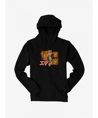 Eden Sara Japanese Text Logo Hoodie $15.72 Hoodies