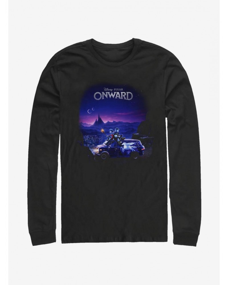 Disney Pixar Onward Poster Knockout Long-Sleeve T-Shirt $8.98 T-Shirts