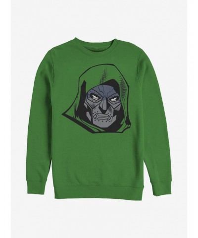 Marvel Fantastic Four Doom Face Crew Sweatshirt $11.22 Sweatshirts