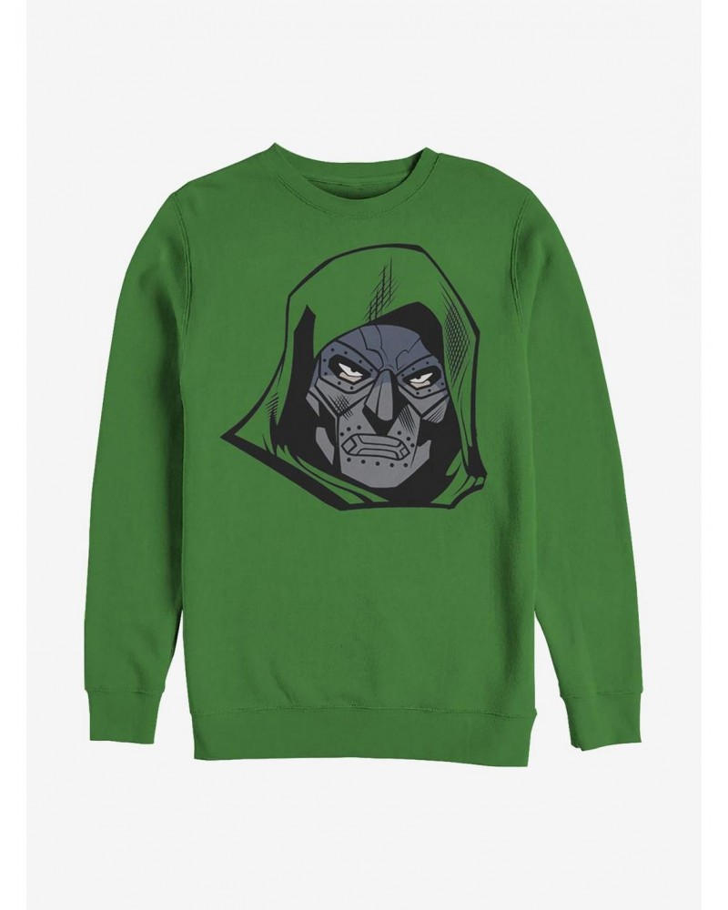 Marvel Fantastic Four Doom Face Crew Sweatshirt $11.22 Sweatshirts