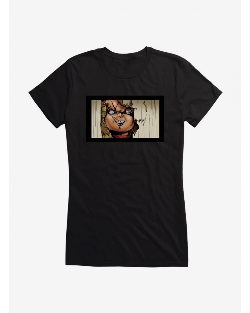 Chucky Here Is Chucky Shadows Girls T-Shirt $11.45 T-Shirts