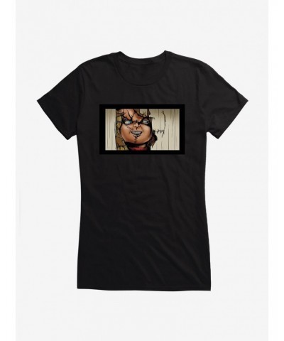 Chucky Here Is Chucky Shadows Girls T-Shirt $11.45 T-Shirts