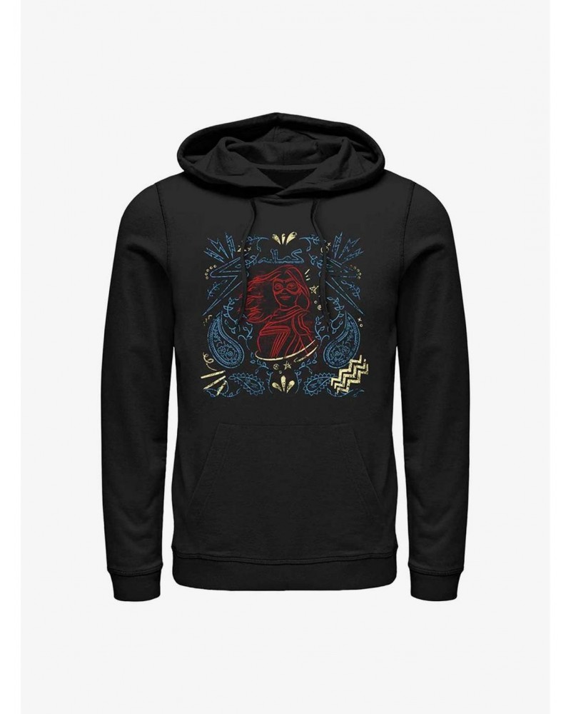 Marvel Ms. Marvel Line Drawing Hoodie $12.93 Hoodies