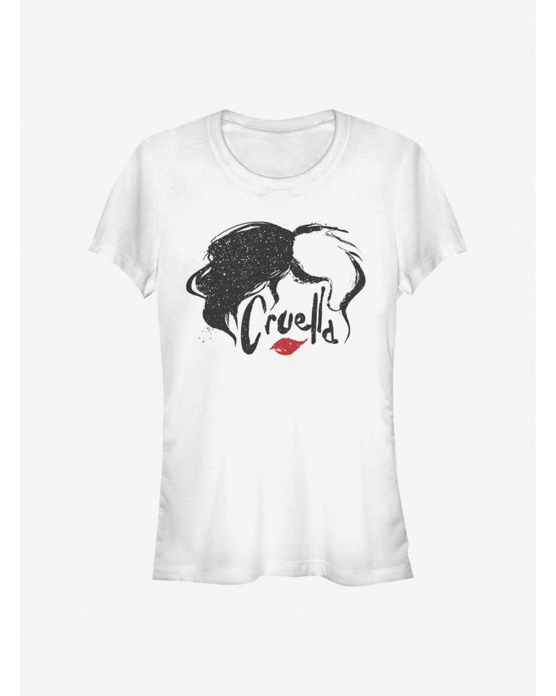 Disney Cruella Simply Cruella Infamous Hair Girls T-Shirt $11.45 T-Shirts