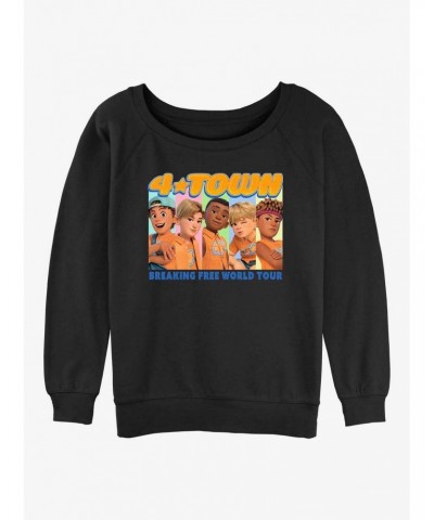 Disney Pixar Turning Red 4Town World Tour Concert Girls Slouchy Sweatshirt $11.51 Sweatshirts