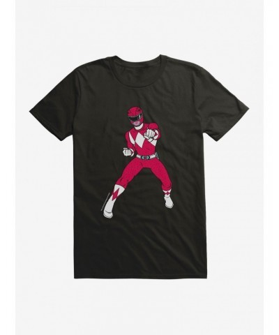 Mighty Morphin Power Rangers Red Ranger Punch T-Shirt $6.12 T-Shirts