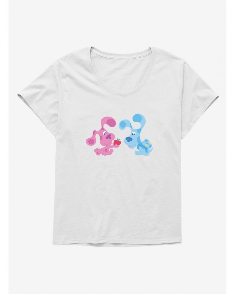 Blue's Clues Magenta And Blue Apple Girls T-Shirt Plus Size $14.45 T-Shirts