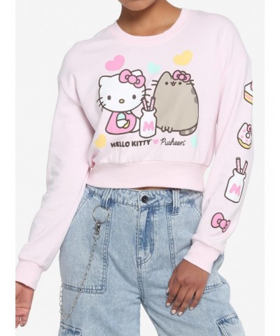 Hello Kitty X Pusheen Sweets Girls Crop Sweater $7.92 Sweaters