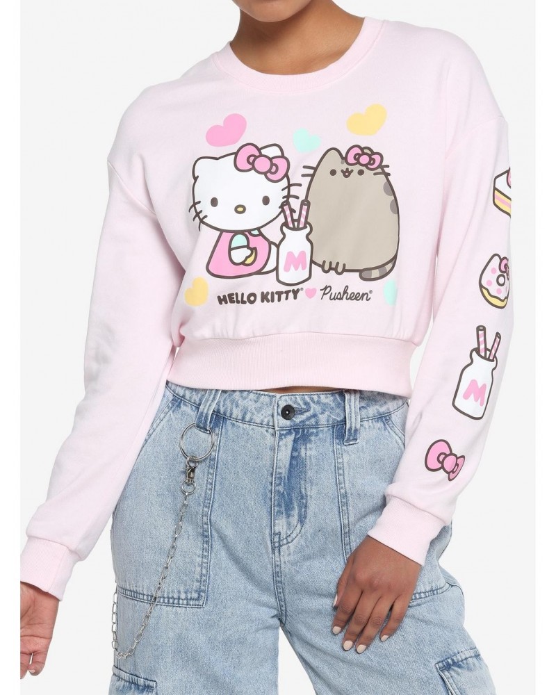 Hello Kitty X Pusheen Sweets Girls Crop Sweater $7.92 Sweaters