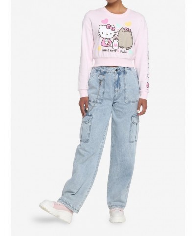 Hello Kitty X Pusheen Sweets Girls Crop Sweater $7.92 Sweaters