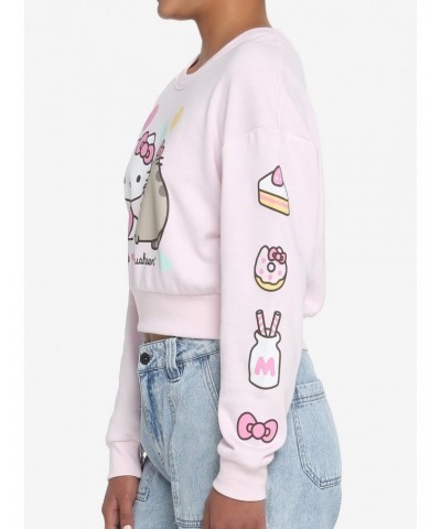 Hello Kitty X Pusheen Sweets Girls Crop Sweater $7.92 Sweaters