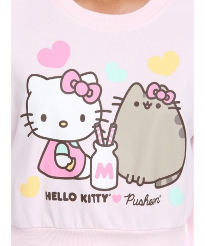 Hello Kitty X Pusheen Sweets Girls Crop Sweater $7.92 Sweaters