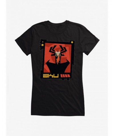 Samurai Jack Aku Stylized Font Girls T-Shirt $7.17 T-Shirts