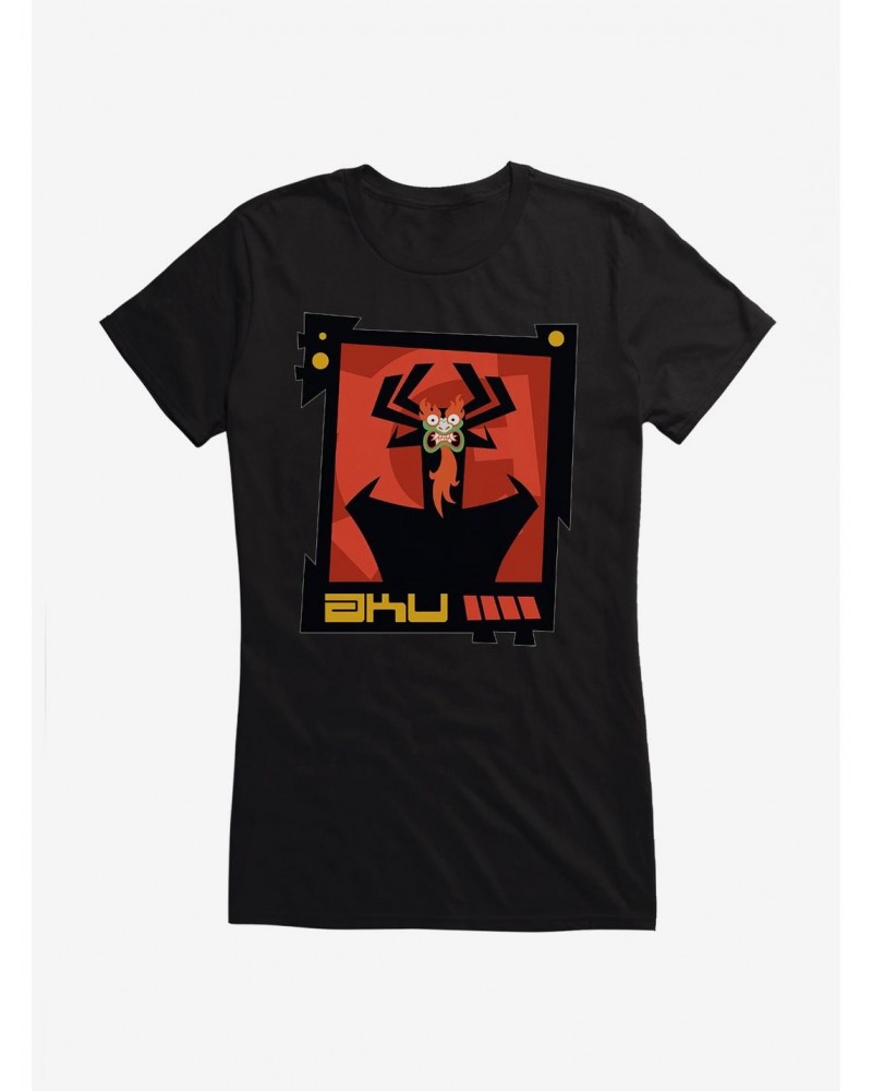 Samurai Jack Aku Stylized Font Girls T-Shirt $7.17 T-Shirts