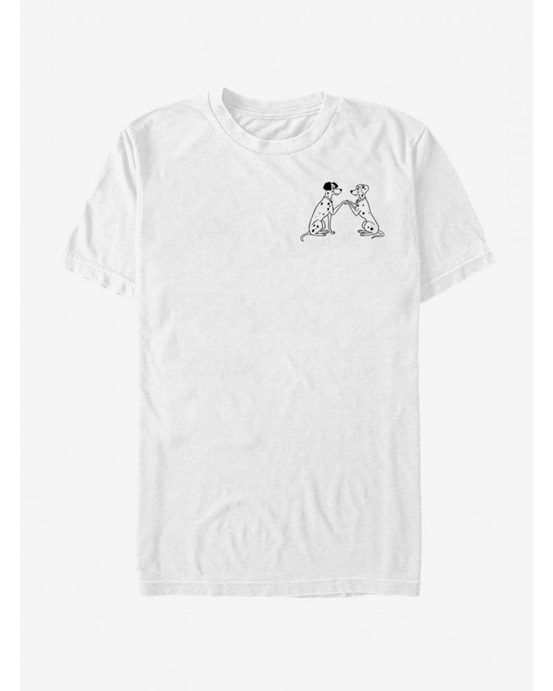 Disney 101 Dalmatians Pongo And Perdy Line T-Shirt $5.75 T-Shirts