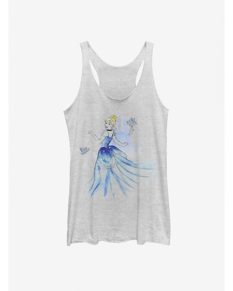 Disney Cinderella Classic Cinderella Watercolor Girls Tank $10.62 Tanks