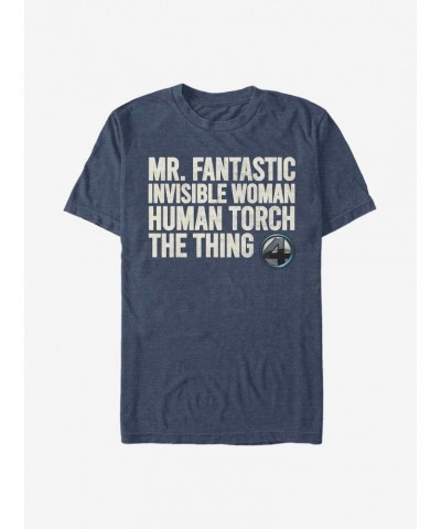 Marvel Fantastic Four Fantastic Stack T-Shirt $7.46 T-Shirts