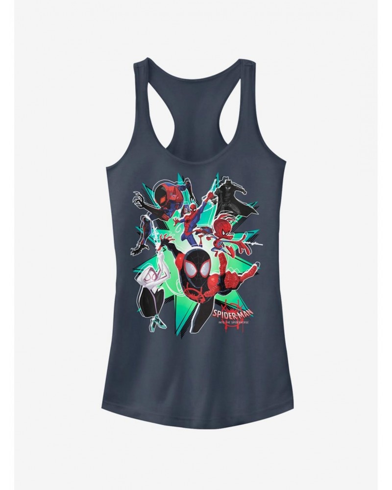 Marvel Spider-Man: Into The Spider-Verse Group Indigo Girls Tank Top $9.16 Tops