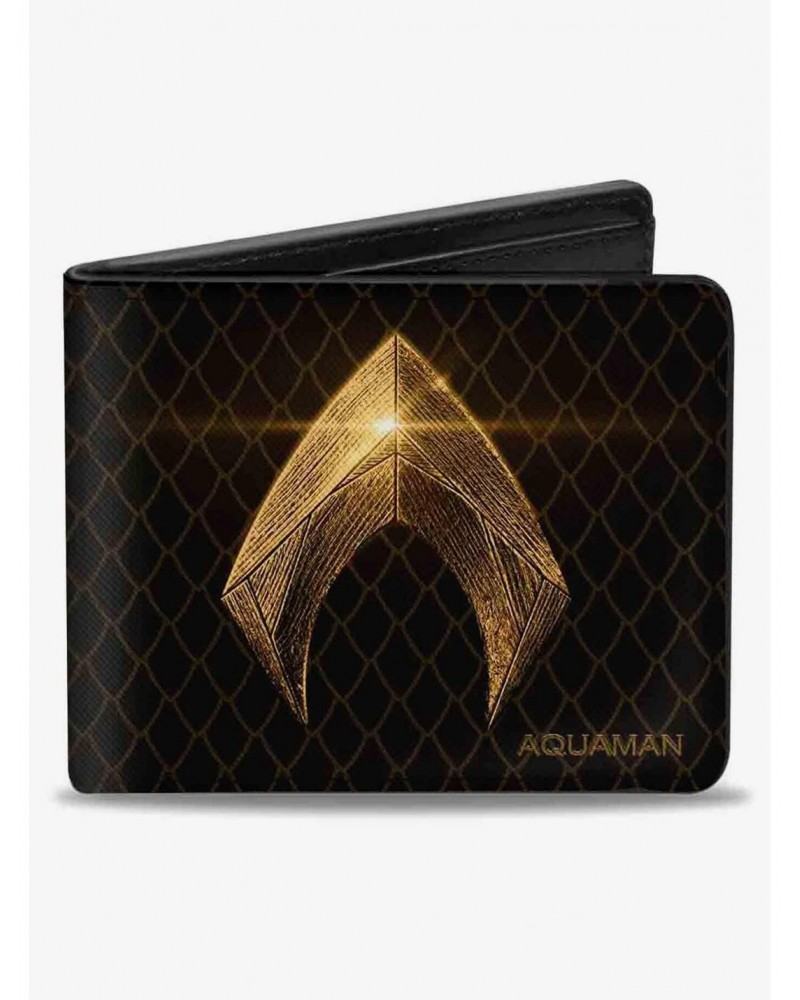 DC Comics Justice League 2017 Aquaman Icon Scales Bifold Wallet $7.11 Wallets