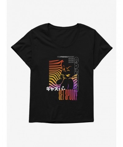 Casper The Friendly Ghost Virtual Raver Groovy Or Spooky Girls T-Shirt Plus Size $11.27 T-Shirts