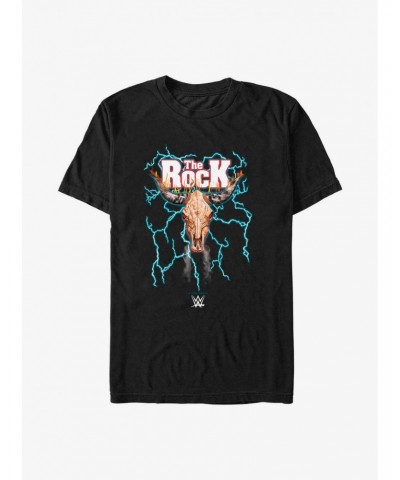 WWE The Rock Lightning Bull Skull Logo T-Shirt $5.93 T-Shirts