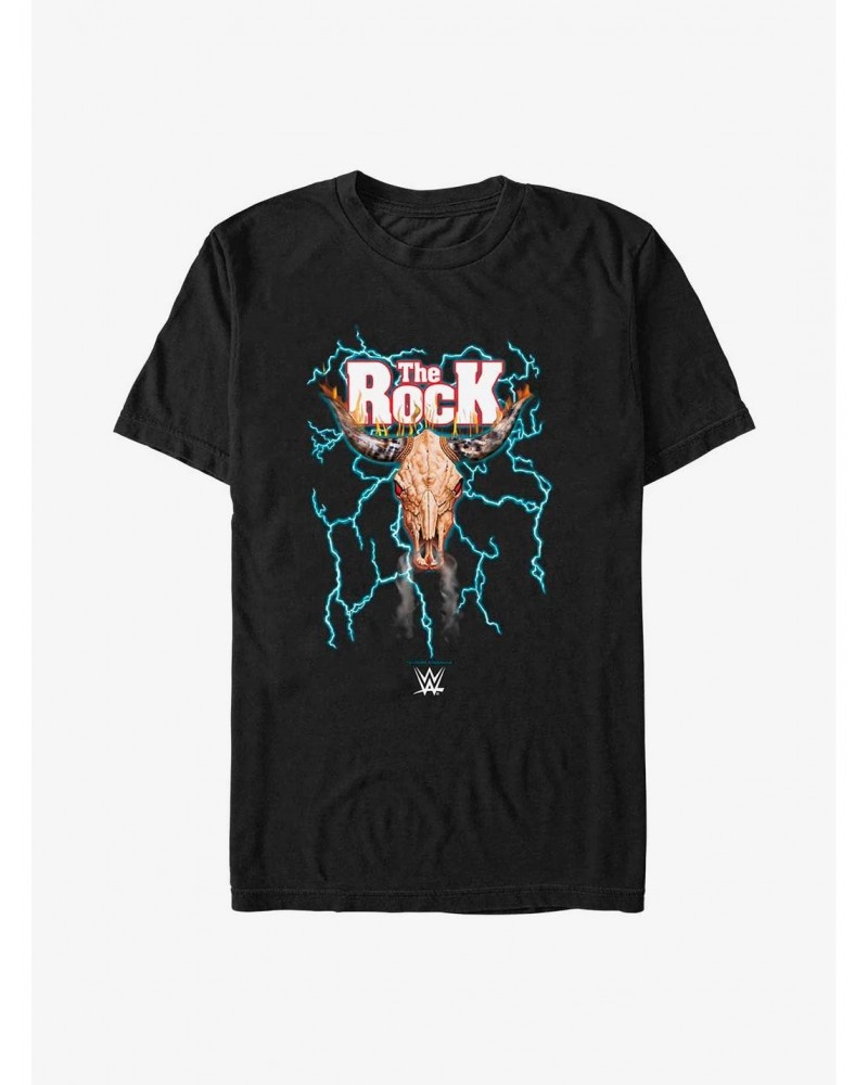 WWE The Rock Lightning Bull Skull Logo T-Shirt $5.93 T-Shirts