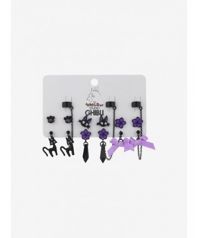 Her Universe Studio Ghibli Kiki's Delivery Service Jiji Floral Cuff Earring Set $4.90 Earring Set