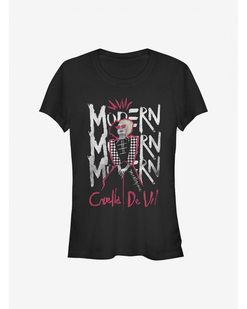 Disney Cruella Modern Masterpiece Girls T-Shirt $11.45 T-Shirts