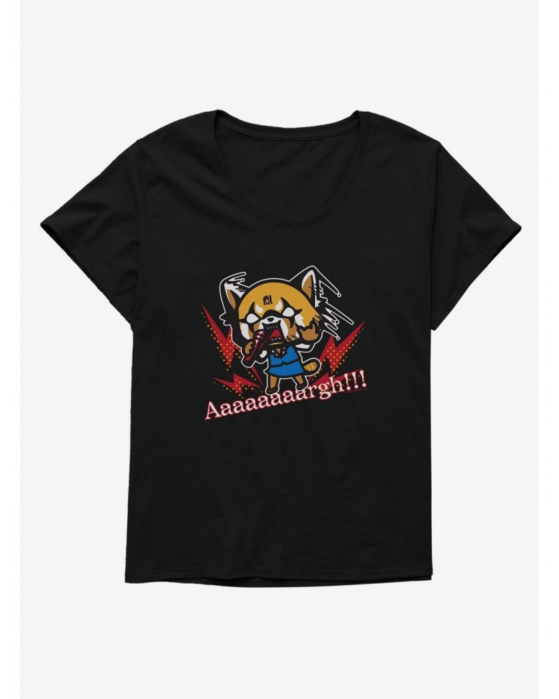 Aggretsuko Metal Raging Girls T-Shirt Plus Size $10.87 T-Shirts