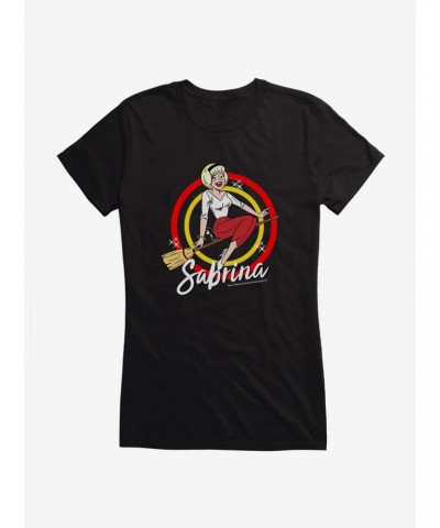 Archie Comics Sabrina The Teenage Witch Broom GIrls T-Shirt $8.57 T-Shirts