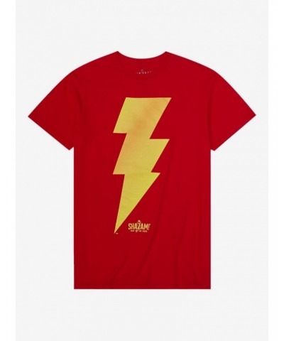 DC Comics Shazam!: Fury Of The Gods Lightning Bolt Logo T-Shirt $6.88 T-Shirts