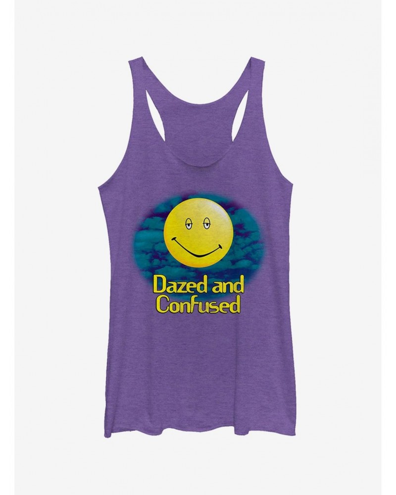 Dazed and Confused Cloudy Big Smile Logo Girls Tank Top $9.07 Tops