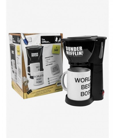 The Office Single Cup Coffee Maker with World's Best Boss Mug $15.08 Mugs