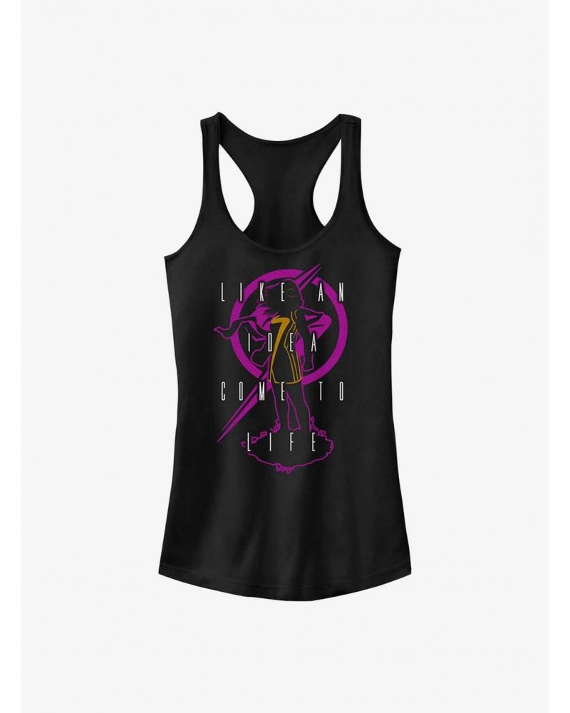 Marvel Ms. Marvel Silhouette Girls Tank $6.57 Tanks