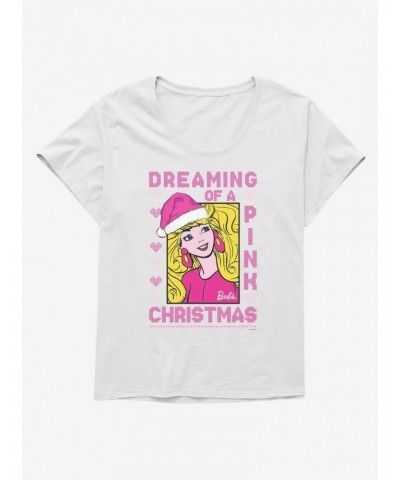 Barbie Pink Christmas Ugly Sweater Pattern Girls T-Shirt Plus Size $11.24 T-Shirts