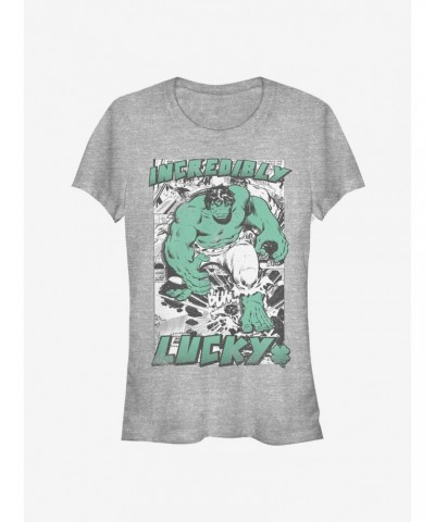 Marvel Hulk Incredibly Lucky Girls T-Shirt $7.37 T-Shirts