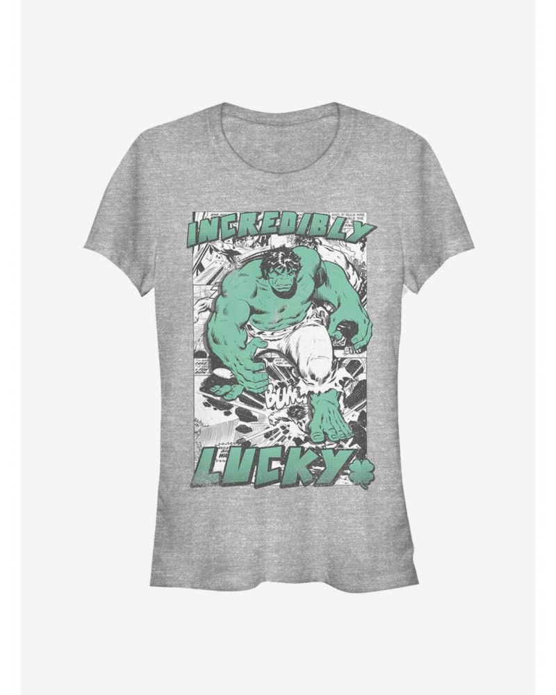 Marvel Hulk Incredibly Lucky Girls T-Shirt $7.37 T-Shirts