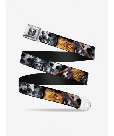 Friday The 13th Welcome To Camp Crystal Lake Jason Mask Axe Seatbelt Belt $9.21 Belts