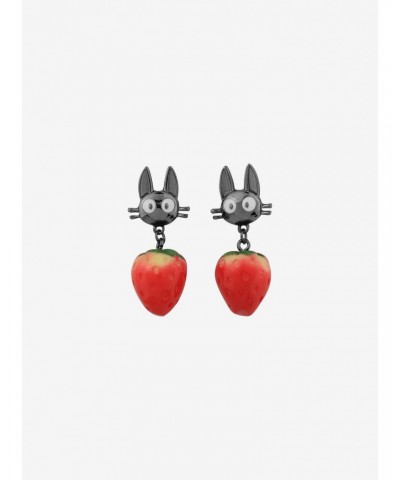 Studio Ghibli Kiki's Delivery Service Jiji Strawberry Earrings $5.01 Earrings