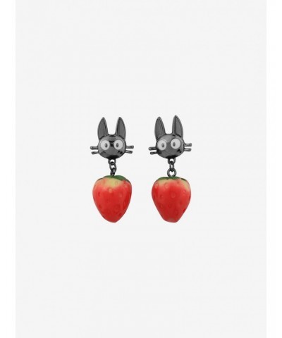 Studio Ghibli Kiki's Delivery Service Jiji Strawberry Earrings $5.01 Earrings