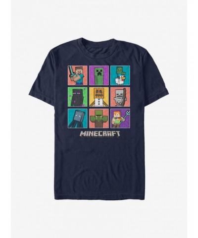 Minecraft 9 Character Boxup T-Shirt $7.65 T-Shirts